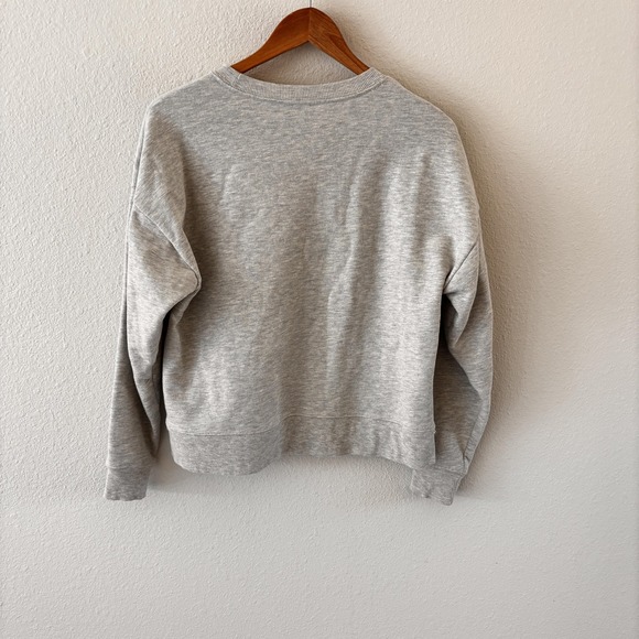 Anthropologie Maeve Best in Show Dog Sweatshirt Womens S Gray Preppy Chic - Picture 4 of 9